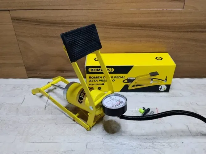 Bomba de Ar Com Pedal Para Encher Pneu, Bicicleta, Bike e Bola