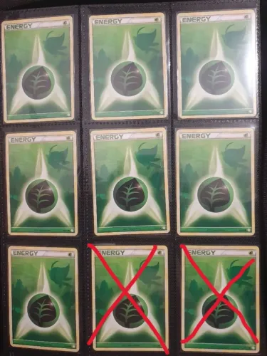 Cartas pokemon energias hgss grama