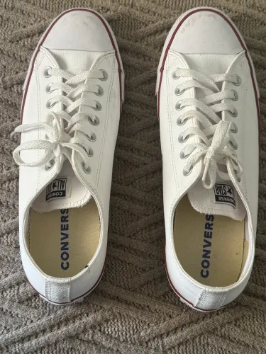 Tênis converse all star branco em couro