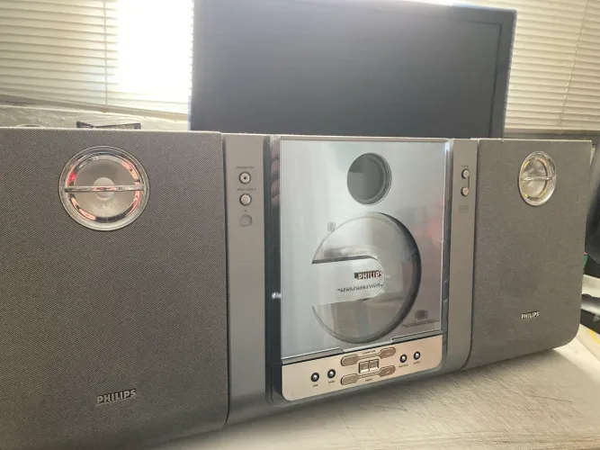 Mini System Philips MCM240/21 Vintage - Projetado na Holanda (Raro)