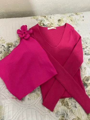 kit de blusa rosa