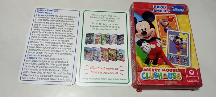 Baralho cartas Disney Mickey Mouse club house ano 2014