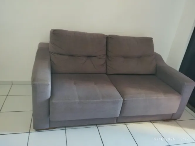 Sofá retrátil cinza 1.0x1.75m