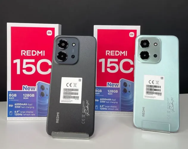 Redmi 15C 4G (128GB 6GB RAM R$999,00 PRETO VERDE) LACRADO CAPA PELÍCULA ENTREGAMOS