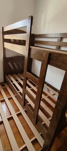 Treliche MDF Tabaco Reforçada - 3 Lugares (Opcional: Colchões)