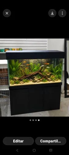 Aquário 150 litros novo 100x30x50 de 1300.00 por 850,00 6xsem juros