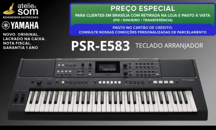 PSR E583 Yamaha Teclado Arranjador Novo Lacrado Garantia de 1 ano