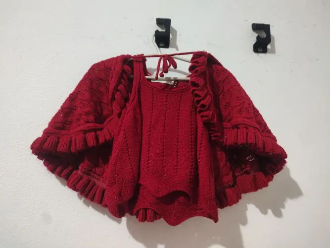 Camisa e poncho infantil 
