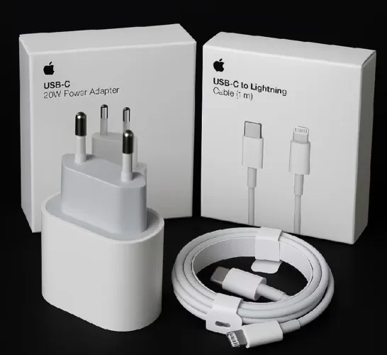 Carregador iPhone Apple 20w Turbo Com Cabo Lightning Usb-c