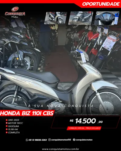 Honda Biz 110i 2023 > Apenas 15.000Km