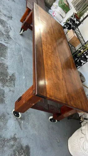 Mesa de Madeira de lei Rustica 10 lugares