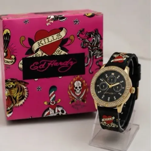 RELÓGIO ED HARDY LOVE KILLS SLOWLY ORIGINAL IMPORTADO