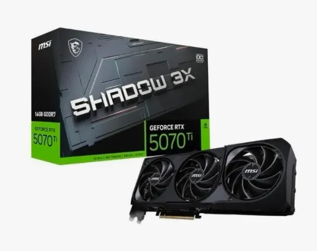NVIDIA RTX 5070 TI 16GB MSI 3XFAN. PLACA DE VIDEO.