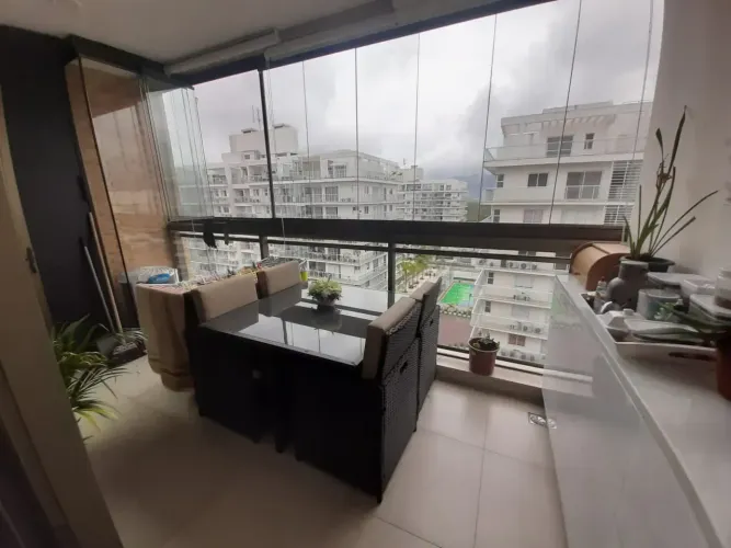 Linda cobertura finamente decorado mobiliada com 4 quartos piscina área gourmet Recreio Pa