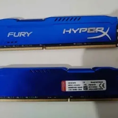 Kit 16GB (2x8GB) Memória RAM Kingston HyperX Fury Blue DDR3 1600MHz