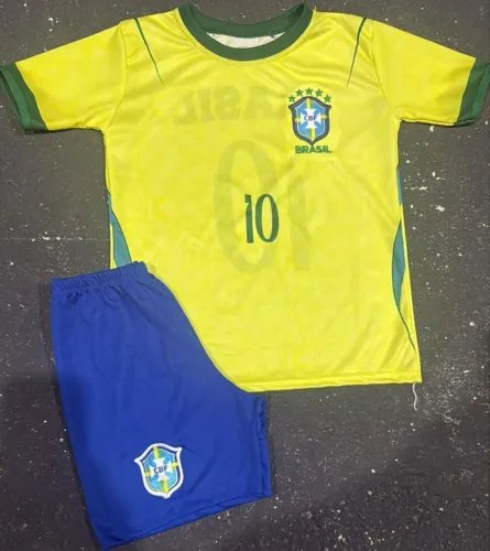 Conjunto infantil camisa + chort Brasil