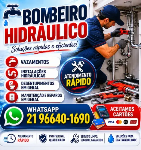 Bombeiro hidráulico em Bento Ribeiro