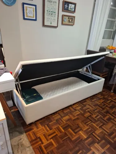 Cama box solteiro com colchão