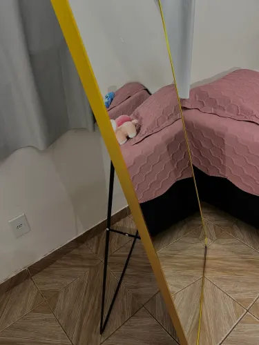 Espelho Lopazzi 170x70 Base Reta Alumínio Retrô Chão Parede
