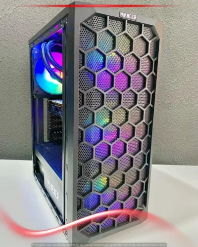 PC Gamer i7 7700, 16GB RAM, SSD 480GB, RX 570 4GB, Gabinete Mancer, Fonte 550W