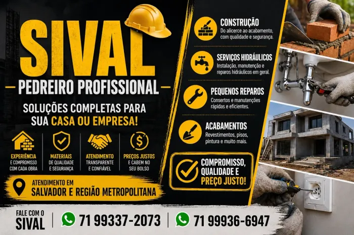 Pedreiro / hidráulica serviços de reparo reforma concertos