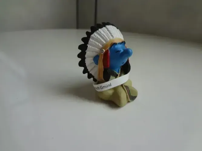 Schleich Germany Os Smurfs - 20556 Smurf Índio 6cm