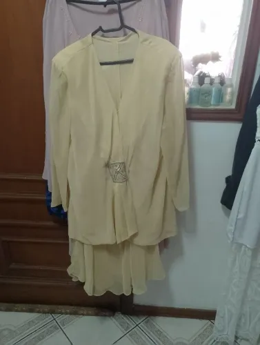 TAIER DE SAIA E CASACO DE MUSSELINE DE SEDA