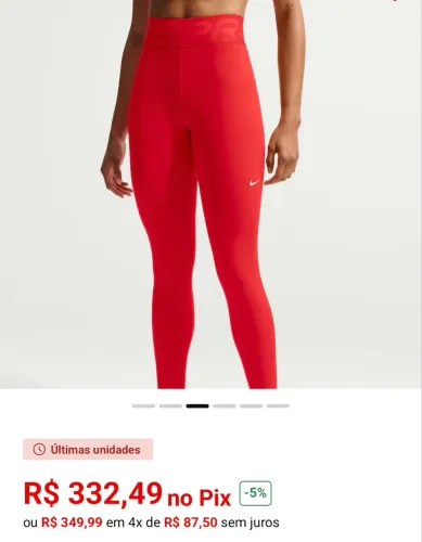 Legging Nike Pro Sculpt 365 Feminina - VERMELHA M