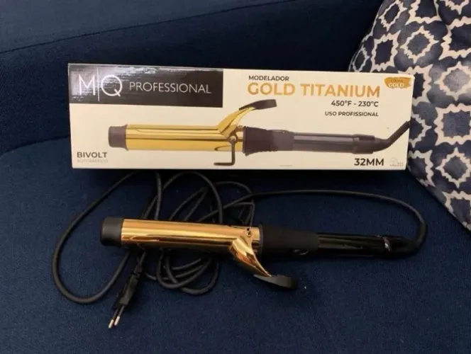 MODELADOR DE CACHOS MQ GOLD TITANIUM 25MM 450ºF / 230ºC - BIVOLT