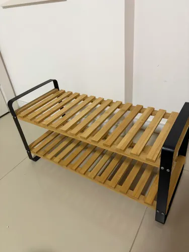 Sapateira em bambu preta 