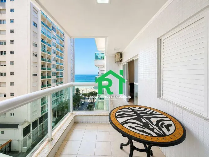 Apartamento à beira mar com 3 quartos (1 suíte), 1 vaga à venda em Pitangueiras, Guarujá