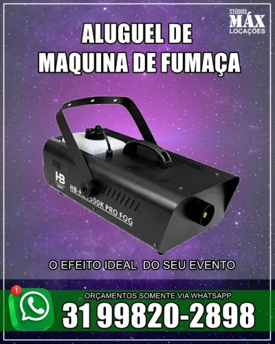  Aluguel de Maquina de Fumaça profissional