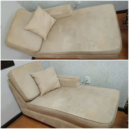 ? Sofá Recamier Divã em Suede - Lindo, Confortável e Impecável (1,47m x 0,70m)