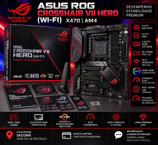 Asus Rog crosshair VII hero Wi-Fi x570 am4