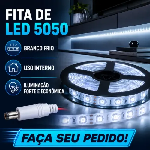 ? FITA DE LED 5050 BRANCO FRIO - USO INTERNO