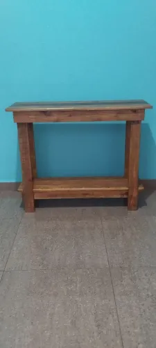 Aparador rústico com prateleira (100 x 34 x 81cm)