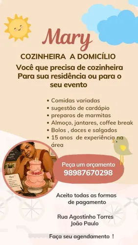 Cozinheira a domicílio 
