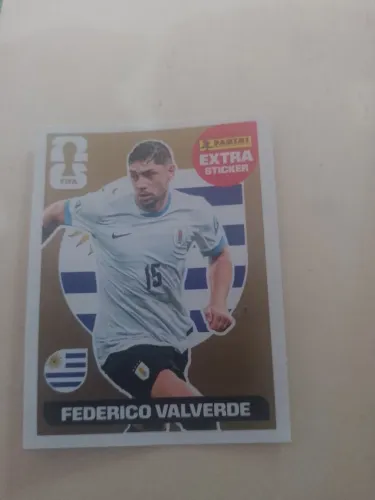 Figurinha Extra Sticker Gold Federico Valverde - Copa do Mundo 2026 Panini
