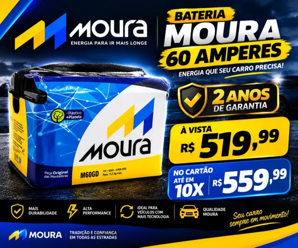 BATERIA MOURA 60 AMPERES
