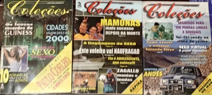 3 Revistas de 1996 Coleções Ano I Jun,Jul e Set - Leitura Dinâmica - Editora Sisal - Raras