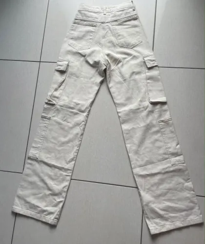Calça Cargo Off White Feminina Tam. 36 - Excelente Estado
