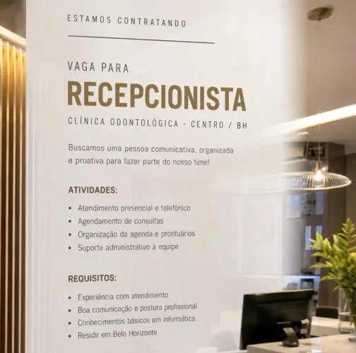 Recepcionista Clínica odontológica