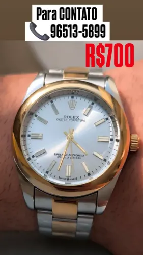 Relógio ROLEX Oyster Perpetual Misto Com Dourado - ENTREGAMOS 