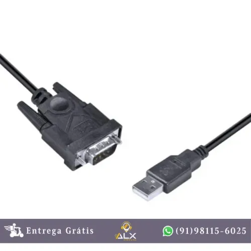 Cabo Adaptador Serial Rs-232 x Usb a Macho 0,8m Cbus0016 Preto Storm *ENTREGA GRÁTIS*