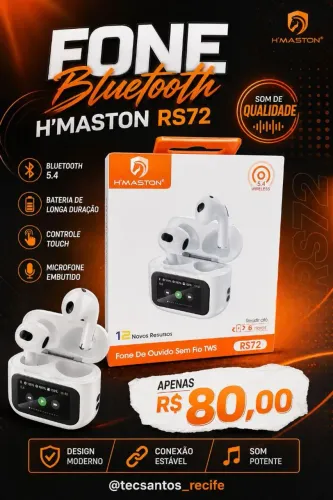 Fone Bluetooth H'maston RS72