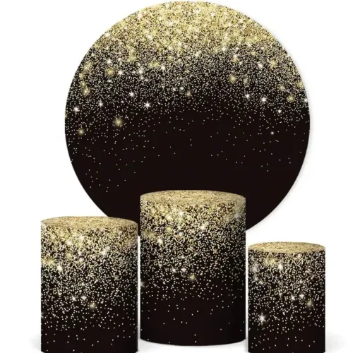Capas para cilindro e arco. Ornamentação de festa 