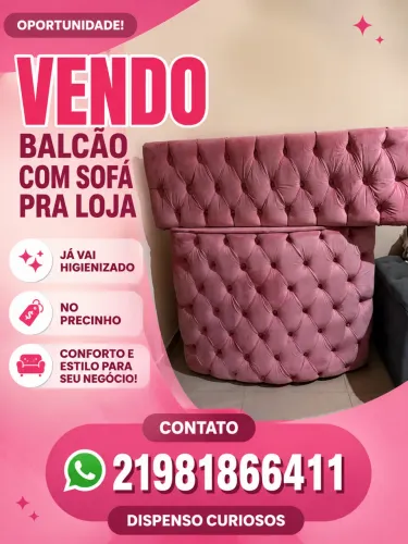 Balcão e sofá de espera pra loja 