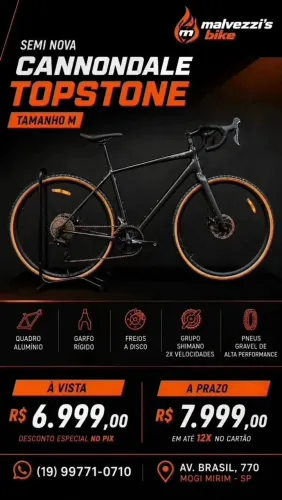 Cannondele Topstone tamanho M 52