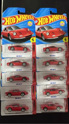Hotwheels Ferrari dino206 GT - lote com 10 und