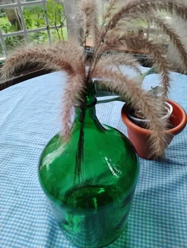 Garrafão De Vidro Verde-Grama 4,7l Arte Decoração Utilidade Armazenamento